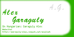 alex garaguly business card